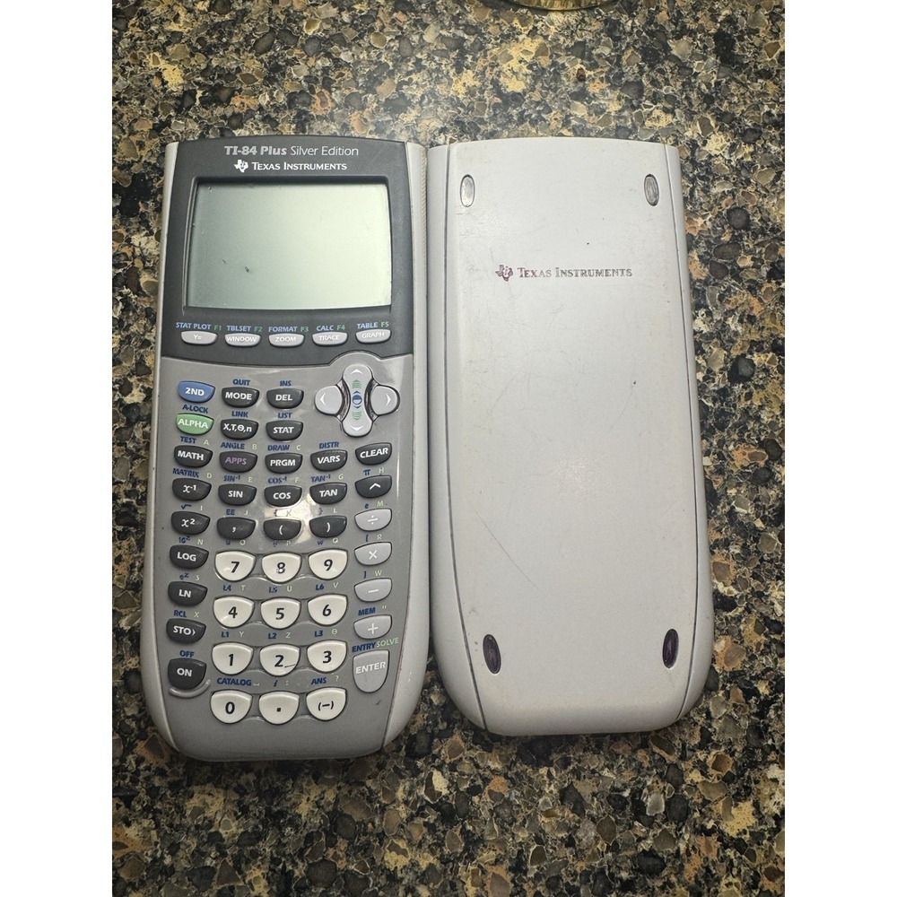 Texas Instruments TI-84 Plus Silver Edition Graphing Calculator Tested Working - Picture 2 of 4
